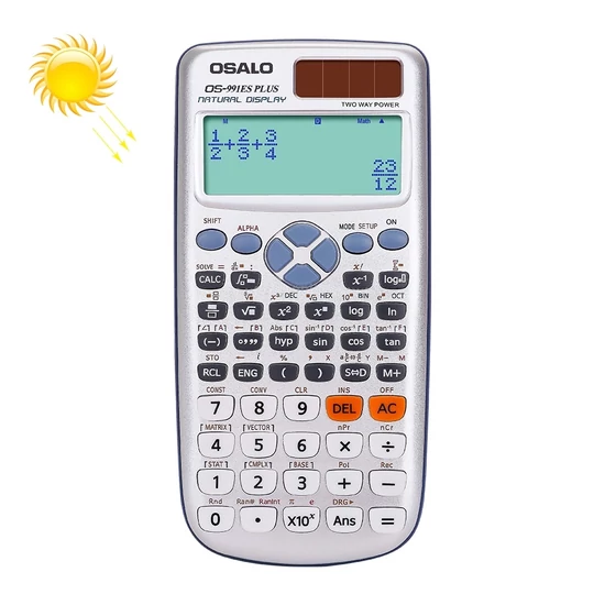 OSALO OS-991ES PLUS, 10+2 számjegyű többfunkciós tudományos számológép 